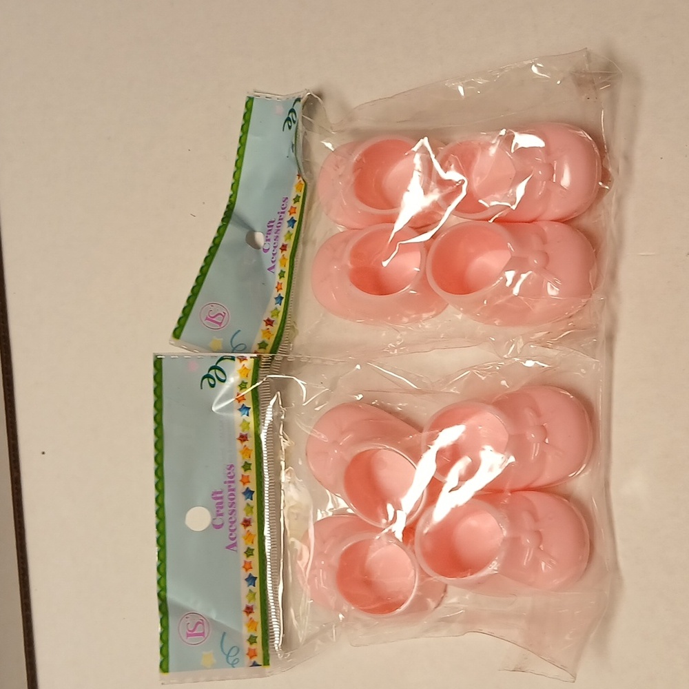 Crafts Accessories Pink Doll Shoes 8qty Set Party supplies NWT
